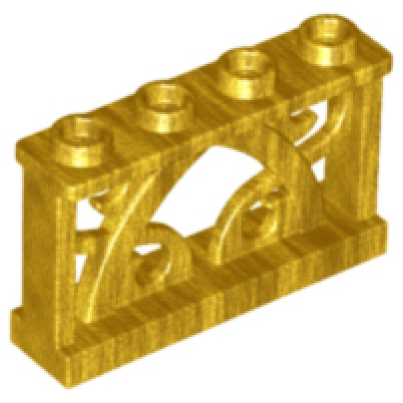 Hek 1x4x2 sier met 4 noppen Pearl Gold